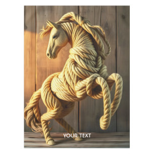 Fantasy Cute Knot Crafted Horse Tablecloth