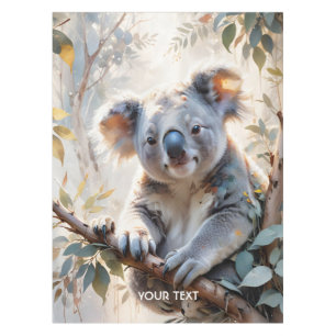 Fantasy Cute Koala Tree Watercolor Tablecloth
