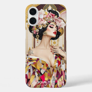 Fantasy Cute Lady Art Deco iPhone 16 Plus Case