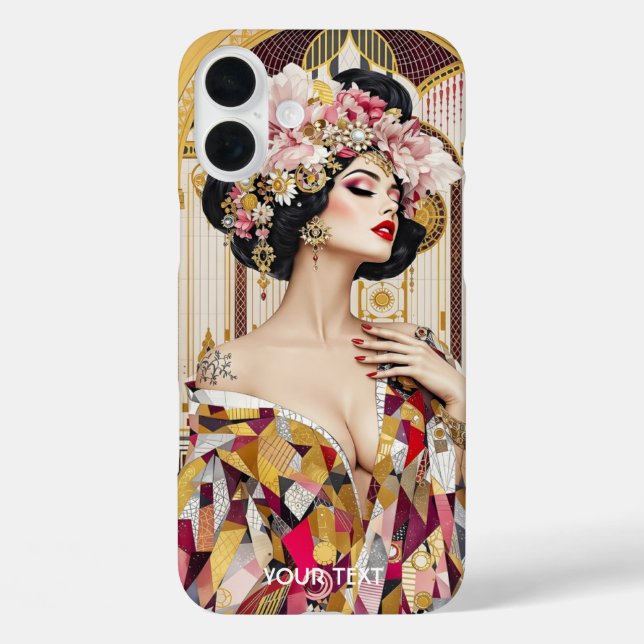 Fantasy Cute Lady Art Deco Case-Mate iPhone Case (Back)