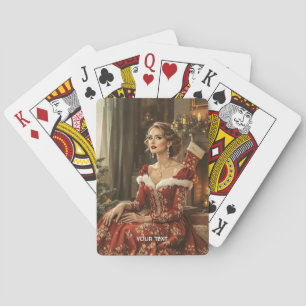 Fantasy Cute Lady New Year Playing Cards