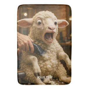 Fantasy Cute Lamb Scared Shaving Bath Mat