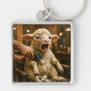 Fantasy Cute Lamb Scared Shaving Key Ring