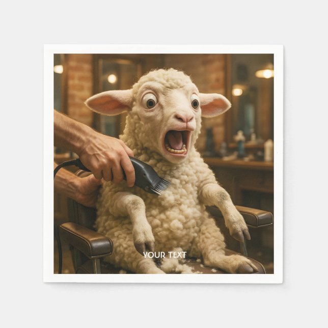 Fantasy Cute Lamb Scared Shaving Napkin (Front)