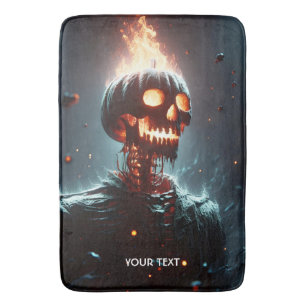 Fantasy Cute Lantern Pumpkin Halloween Bath Mat