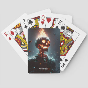 Fantasy Cute Lantern Pumpkin Halloween Playing Cards