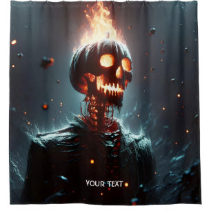 Fantasy Cute Lantern Pumpkin Halloween Shower Curtain