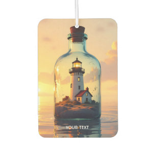 Fantasy Cute Lighthouse In Bottle Car Air Freshener