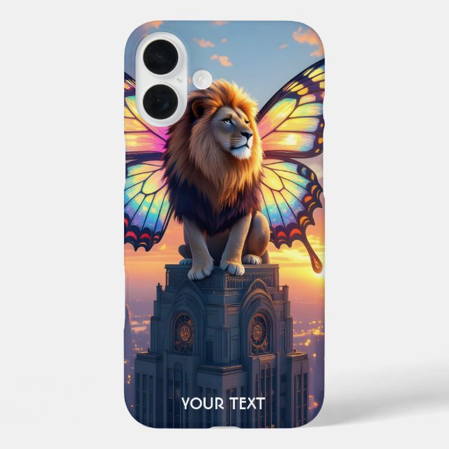 Fantasy Cute Lion Butterfly Wings Case-Mate iPhone Case (Back)