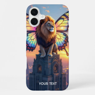 Fantasy Cute Lion Butterfly Wings iPhone 16 Plus Case