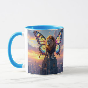 Fantasy Cute Lion Butterfly Wings Mug