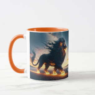 Fantasy Cute Lion Desert Fire Mug