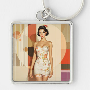 Fantasy Cute Lovely Japanese Lady Key Ring