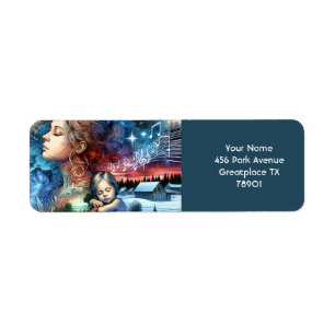 Fantasy Cute Lullaby Daughter Mother Return Address Label
