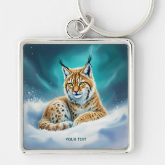 Fantasy Cute Lynx Cub Winter Key Ring