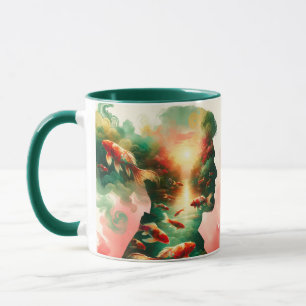 Fantasy Cute Man Sea Fish Mug