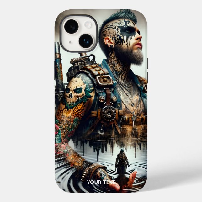 Fantasy Cute Man Tattoo Water Case-Mate iPhone Case (Back)