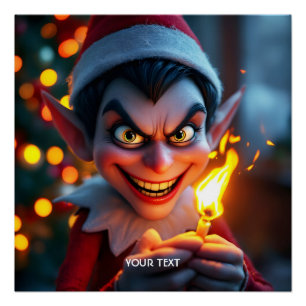 Fantasy Cute Match Christmas Tree Poster