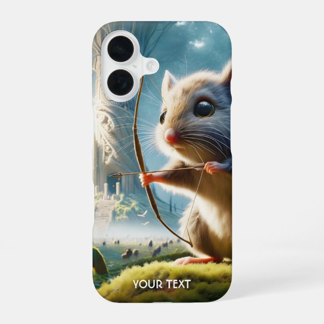 Fantasy Cute Mice Bow Forest iPhone 16 Case (Back)