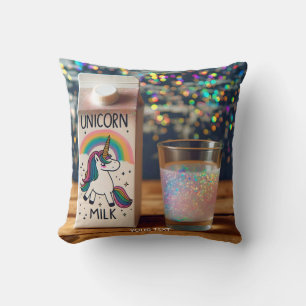 Fantasy Cute Milk Unicorn Rainbow Cushion
