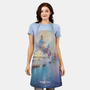Fantasy Cute Misty Venice Morning Apron