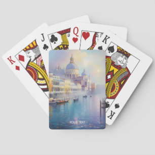 Fantasy Cute Misty Venice Morning Playing Cards