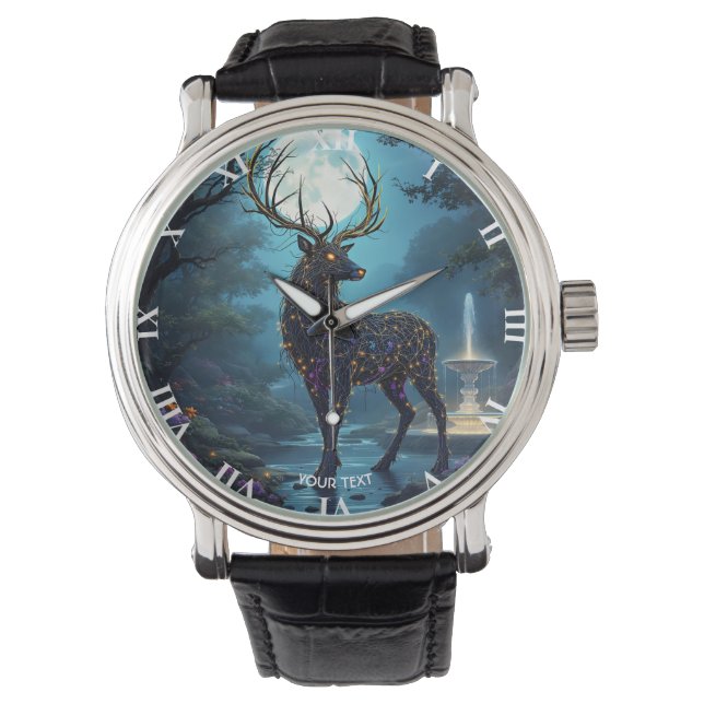 Fantasy Cute Moon Deer Night Watch (Front)