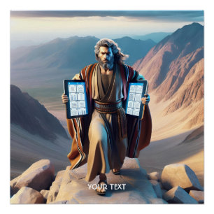Fantasy Cute Moses Ten Commandments Poster