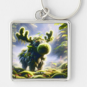 Fantasy Cute Moss Moose Forest Key Ring