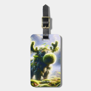 Fantasy Cute Moss Moose Forest Luggage Tag