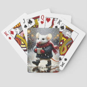 Fantasy Cute Mouse Coffee Coat Playing Cards