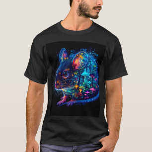 Fantasy Cute Mouse Mushrooms Forest T-Shirt