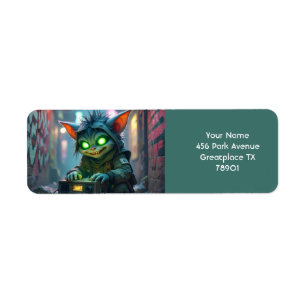 Fantasy Cute Music Joy Street Return Address Label