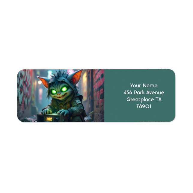 Fantasy Cute  Music Joy Street Return Address Label (Front)
