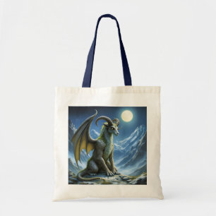 Fantasy Cute Mythical Ram Dragon Tote Bag
