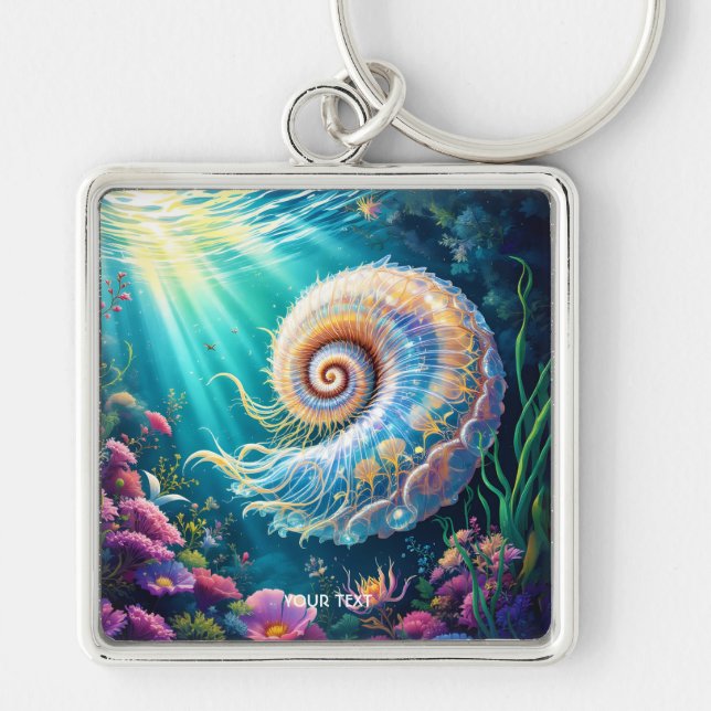 Fantasy Cute Nature Underwater World Key Ring (Front)