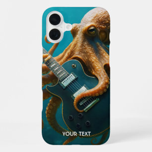 Fantasy Cute Octopus Playing Guitar iPhone 16 Plus Case
