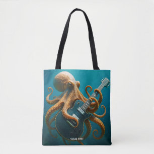 Fantasy Cute Octopus Playing Guitar Tote Bag