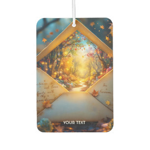 Fantasy Cute Old Autumn Envelope Car Air Freshener