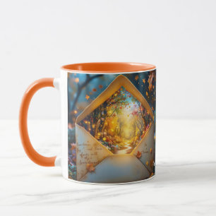 Fantasy Cute Old Autumn Envelope Mug