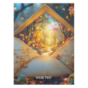 Fantasy Cute Old Autumn Envelope Tablecloth