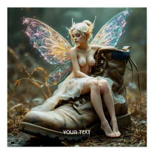 Fantasy Cute  Old Big Boot Poster