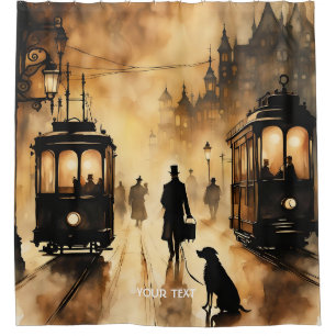Fantasy Cute Old London Evening Shower Curtain