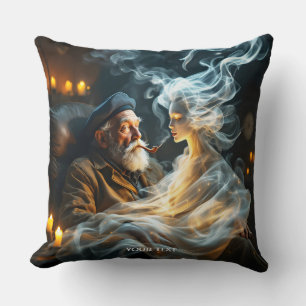 Fantasy Cute Old Man Smoke Cushion