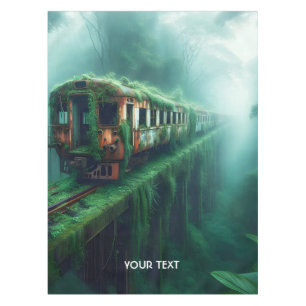 Fantasy Cute Old Past Train Tablecloth