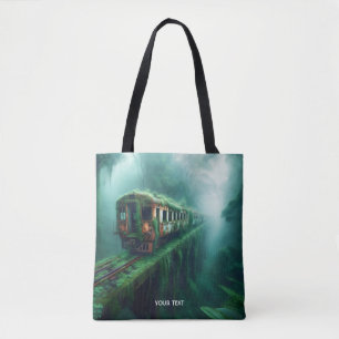 Fantasy Cute Old Past Train Tote Bag