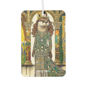 Fantasy Cute Otter Art Deco Car Air Freshener