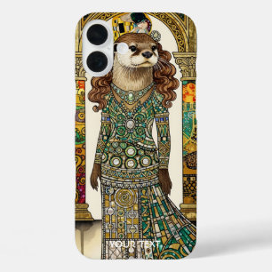 Fantasy Cute Otter Art Deco iPhone 16 Plus Case
