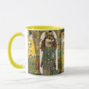 Fantasy Cute Otter Art Deco Mug