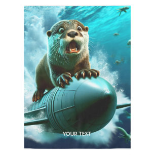 Fantasy Cute Otter Torpedo Sea Tablecloth